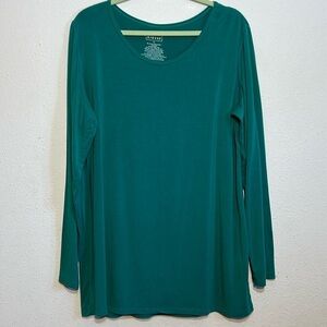 Kickee Womens Teal Long Sleeve Top Bamboo Size XXL